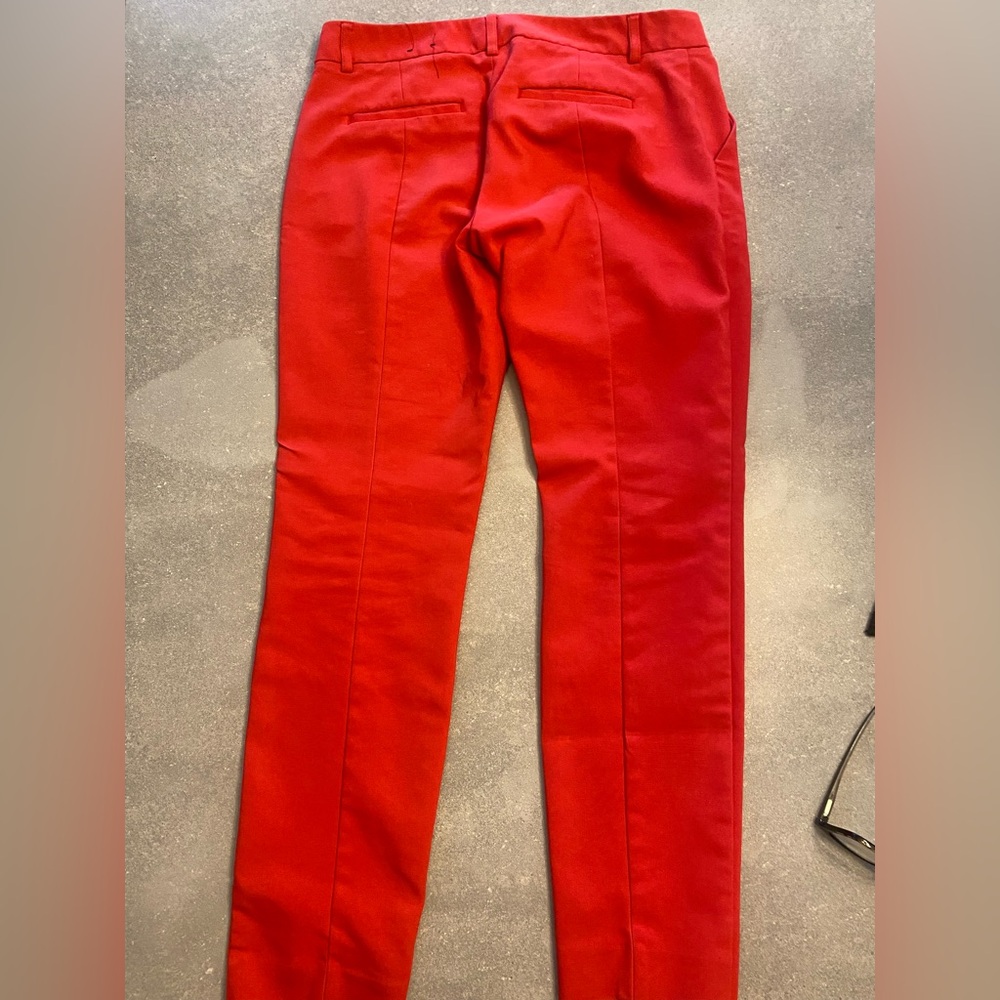 Express Columist Vibrant Red Straight Leg Women's Pants - Picture 2 of 5